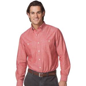 image:imageChaps Mens Chambray ButtonDown Shirt Forge Red Size S
