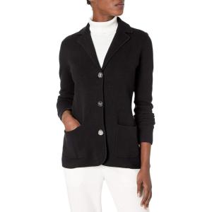 image:imageChaps Womens CottonBlend Sweater BlazerBlack