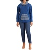 image:imageChaps Womens Plus Size Main Cabin Long Sleeve Knit Top Blue 2X