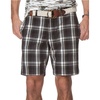 image:imageChaps by Ralph Lauren Mens Lead Table Poplin Flat Front Plaid Shorts 33 Black