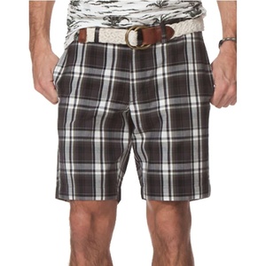 image:imageChaps Mens Lead Table Poplin Flat Front Plaid Shorts 30 Black