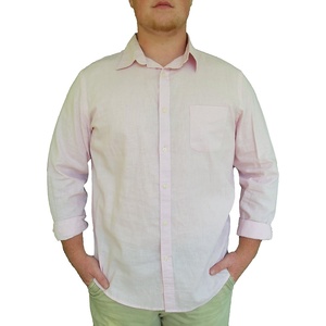 image:imageChaps Mens Classic Fit Solid Linen Blend Casual Button Down Shirt Large Blossom
