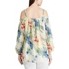 image:imageChaps Womens Plus Size Printed Multi Color Sheer OffTheShoulder Top 2X