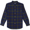 image:imageChaps Big and Tall Long Sleeve Oxford Plaid Shirt Green 2X