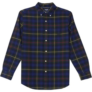 image:imageChaps Big and Tall Long Sleeve Oxford Plaid Shirt Green 2X