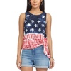 image:imageChaps Womens Petite TieDye Flag Graphic Tank Top Multi Petite Large