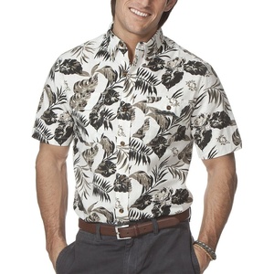 image:imageChaps by Ralph Lauren Mens Lead Table Tropical Button up Cotton Shirt Medium White Sand
