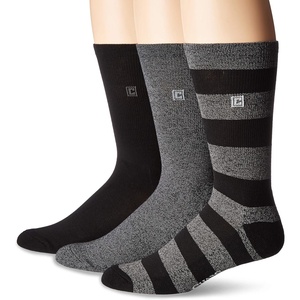 image:imageChaps Mens Novelty Crew Socks 3 PackBlack  Charcoal