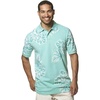 image:imageChaps ClassicFit Tropical Floral Pique Polo Small Pale Aqua