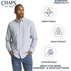 image:imageChaps Mens Classic Fit Long Sleeve Button Down Oxford ShirtEvergreen Stripe