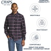 image:imageChaps Mens Classic Fit Long Sleeve Button Down Oxford ShirtInk Blue Plaid