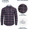 image:imageChaps Mens Classic Fit Long Sleeve Button Down Oxford ShirtInk Blue Plaid