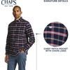 image:imageChaps Mens Classic Fit Long Sleeve Button Down Oxford ShirtInk Blue Plaid