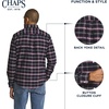image:imageChaps Mens Classic Fit Long Sleeve Button Down Oxford ShirtInk Blue Plaid