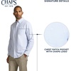 image:imageChaps Mens Classic Fit Long Sleeve Button Down Oxford ShirtOxford Blue Stripe