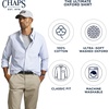 image:imageChaps Mens Classic Fit Long Sleeve Button Down Oxford ShirtOxford Blue Stripe