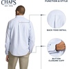 image:imageChaps Mens Classic Fit Long Sleeve Button Down Oxford ShirtOxford Blue Stripe