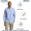 image:imageChaps Mens Classic Fit Long Sleeve Button Down Oxford ShirtPalace Blue