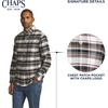 image:imageChaps Mens Classic Fit Long Sleeve Button Down Oxford ShirtWhite Sand Plaid