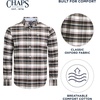 image:imageChaps Mens Classic Fit Long Sleeve Button Down Oxford ShirtWhite Sand Plaid