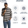image:imageChaps Mens Classic Fit Long Sleeve Button Down Oxford ShirtWhite Sand Plaid