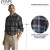image:imageChaps Mens Classic Fit Long Sleeve Button Down Plaid Corudroy ShirtNavy Plaid