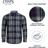 image:imageChaps Mens Classic Fit Long Sleeve Button Down Plaid Corudroy ShirtNavy Plaid