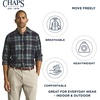 image:imageChaps Mens Classic Fit Long Sleeve Button Down Plaid Corudroy ShirtNavy Plaid