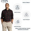 image:imageChaps Mens Classic Fit Long Sleeve Button Down Plaid Corudroy ShirtScarlet Plaid