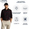 image:imageChaps Mens Classic Fit Long Sleeve Button Down Plaid Corudroy ShirtScarlet Plaid