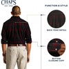 image:imageChaps Mens Classic Fit Long Sleeve Button Down Plaid Corudroy ShirtScarlet Plaid