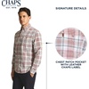 image:imageChaps Mens Classic Fit Long Sleeve Button Down Plaid Corudroy ShirtWinter White Plaid