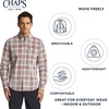 image:imageChaps Mens Classic Fit Long Sleeve Button Down Plaid Corudroy ShirtWinter White Plaid