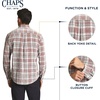 image:imageChaps Mens Classic Fit Long Sleeve Button Down Plaid Corudroy ShirtWinter White Plaid