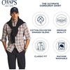 image:imageChaps Mens Classic Fit Long Sleeve Button Down Plaid Corudroy ShirtWinter White Plaid