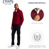 image:imageChaps Mens Classic Fit Ultra Soft Scotland Fleece Quarter Zip SweatshirtDeep Mahogany