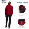 image:imageChaps Mens Classic Fit Ultra Soft Scotland Fleece Quarter Zip SweatshirtDeep Mahogany