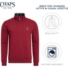 image:imageChaps Mens Classic Fit Ultra Soft Scotland Fleece Quarter Zip SweatshirtDeep Mahogany