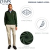 image:imageChaps Mens Classic Fit Ultra Soft Scotland Fleece Quarter Zip SweatshirtMountain View Green