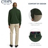 image:imageChaps Mens Classic Fit Ultra Soft Scotland Fleece Quarter Zip SweatshirtMountain View Green