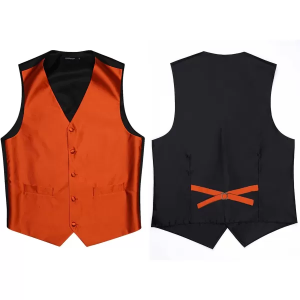 HISDERN 3PC Men's Paisley Floral Jacquard Suit Vest &amp; Necktie and Pocket Square Formal Waistcoat for Tuxedo Wedding Party