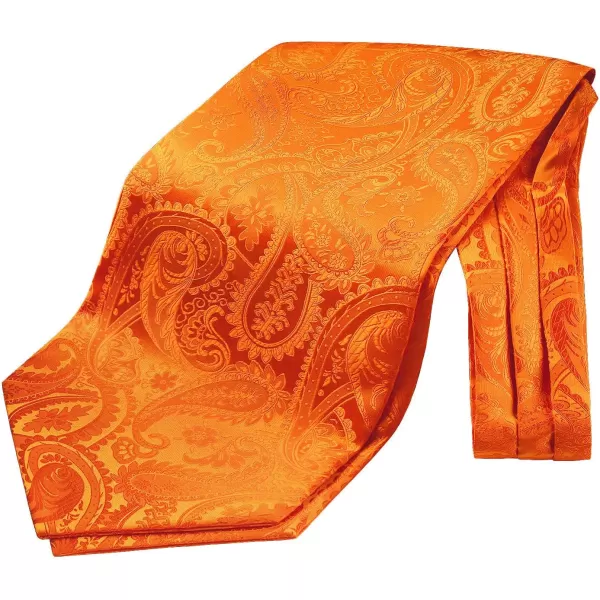 HISDERN Ascot Tie Mens Cravat Ties Floral Paisley Polka Dot Jacquard Self Ascots Cravat Scarf Wedding Party