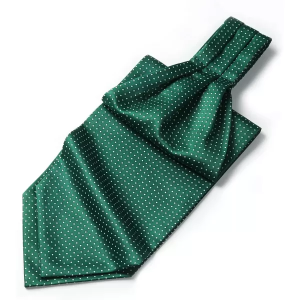 HISDERN Ascot Tie Mens Cravat Ties Floral Paisley Polka Dot Jacquard Self Ascots Cravat Scarf Wedding Party