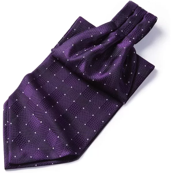 HISDERN Ascot Tie Mens Cravat Ties Floral Paisley Polka Dot Jacquard Self Ascots Cravat Scarf Wedding Party