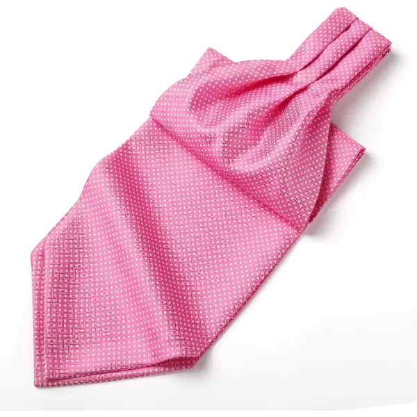HISDERN Ascot Tie Mens Cravat Ties Floral Paisley Polka Dot Jacquard Self Ascots Cravat Scarf Wedding Party