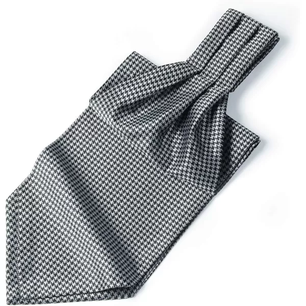 HISDERN Ascot Tie Mens Cravat Ties Floral Paisley Polka Dot Jacquard Self Ascots Cravat Scarf Wedding Party