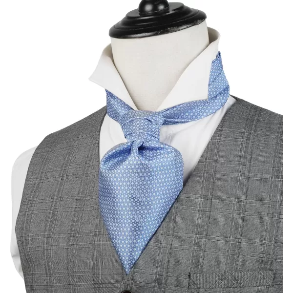 HISDERN Ascot Ties for Men Paisley Cravat Tie and Pocket Square Set Floral Mens Ascot Scarf Handkerchief Wedding Party