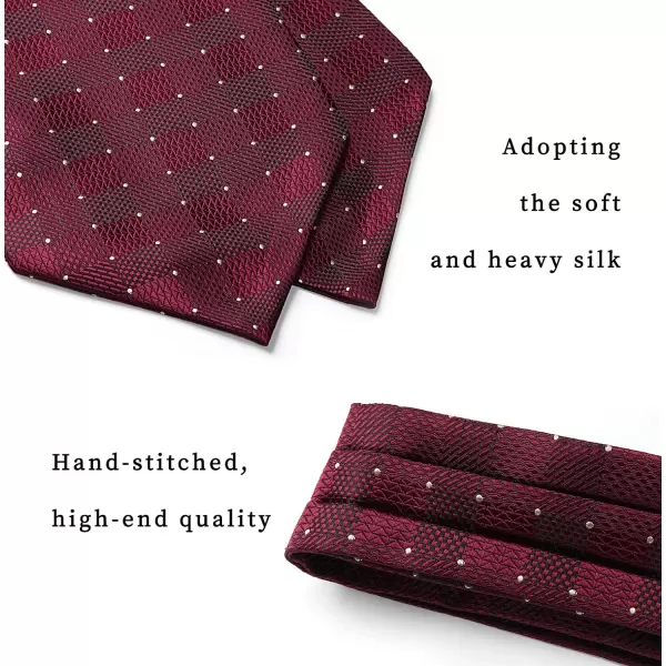 HISDERN Ascot Ties for Men Paisley Cravat Tie and Pocket Square Set Floral Mens Ascot Scarf Handkerchief Wedding Party