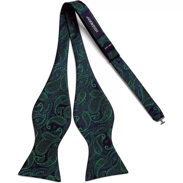 HISDERN Bow Tie and Suspenders for Men Floral Paisley Suspender Bowtie Set Adjustable Strong 6 Clips for Wedding Party