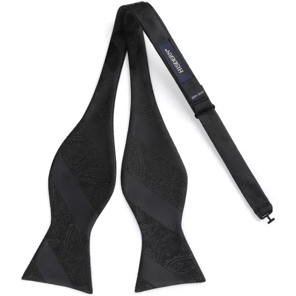 HISDERN Bow Tie and Suspenders for Men Floral Paisley Suspender Bowtie Set Adjustable Strong 6 Clips for Wedding Party